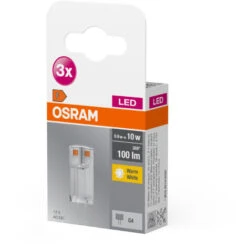 OSRAM LED BASE PIN G4 12 V / Ampoule LED G4, 0,90 W, 10-W-remplacement, Clair, Warm White, 2700 K, Pack De 3 7 OSRAM LED BASE PIN G4 12 V / Ampoule LED G4, 0,90 W, 10-W-remplacement, Clair, Warm White, 2700 K, Pack De 3 -OSRAM || EUROPALAMP Soldes Boutique 39784978 2