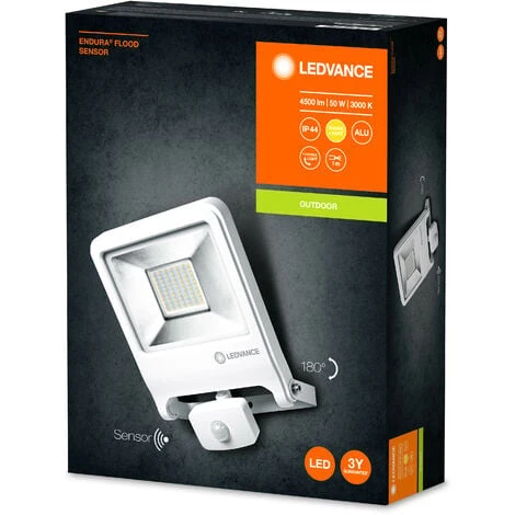 LEDVANCE Projecteur LED D'extérieure Pour Mur, ENDURA® FLOOD Sensor Blanc Chaud / 50 W, 220…240 V, Angle De Rayonnement: 120°, Blanc Chaud, 3000 K, Matériau: Aluminium, IP44 4 LEDVANCE Projecteur LED D'extérieure Pour Mur, ENDURA® FLOOD Sensor Blanc Chaud / 50 W, 220…240 V, Angle De Rayonnement: 120°, Blanc Chaud, 3000 K, Matériau: Aluminium, IP44 – Image 2