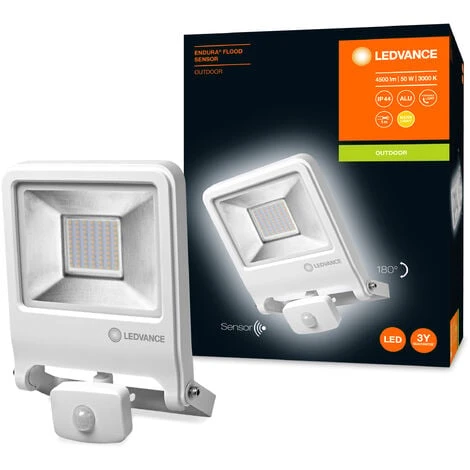 LEDVANCE Projecteur LED D'extérieure Pour Mur, ENDURA® FLOOD Sensor Blanc Chaud / 50 W, 220…240 V, Angle De Rayonnement: 120°, Blanc Chaud, 3000 K, Matériau: Aluminium, IP44 6 LEDVANCE Projecteur LED D'extérieure Pour Mur, ENDURA® FLOOD Sensor Blanc Chaud / 50 W, 220…240 V, Angle De Rayonnement: 120°, Blanc Chaud, 3000 K, Matériau: Aluminium, IP44 – Image 4