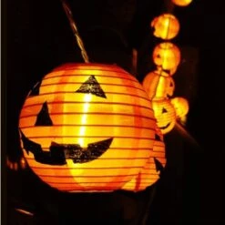Lanterne En Tissu De Citrouille Pliante D'Halloween à LED, Modèle De Batterie De Chaîne De Lanterne USB, Décoration De Crâne Fantôme Et Fantôme ([modèle De Batterie Toujours Allumé] 2 M 10 Lumières) -OSRAM || EUROPALAMP Soldes Boutique 40296224 3