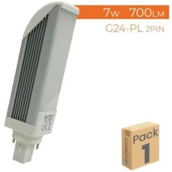 Ampoule LED G24-PL 7W 700LM (2 Broches) Blanc Neutre 4500K - Pack 1 Pce.