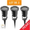 Pack Promo 3 Spots Extérieurs Piquets Diego 230V Ronds Douille GU10- IP65 - 35W Max. Finition Noire -OSRAM || EUROPALAMP Soldes Boutique 41436307 1