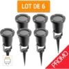 Pack Promo 6 Spots Extérieurs Piquets 230V Ronds Douille GU10 - IP65 - 35W Max. - Finition Noire -OSRAM || EUROPALAMP Soldes Boutique 41436809 1
