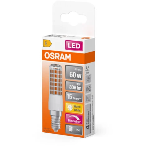 OSRAM LED Superstar Special T SLIM, Ampoule LED Spéciale à Gradation, Culot E14, Blanc Chaud (2700K), Remplacement D'une Ampoule Classique 60W, 1-pack 6 OSRAM LED Superstar Special T SLIM, Ampoule LED Spéciale à Gradation, Culot E14, Blanc Chaud (2700K), Remplacement D'une Ampoule Classique 60W, 1-pack – Image 4