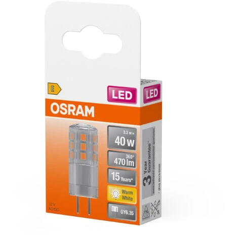 OSRAM LED Star PIN 35, Ampoule LED à Broche Pour Culot GY6.35, Blanc Chaud (2700K), 320 Lumens, Remplace Les Ampoules Conventionnelles De 35W, 1-pack 4 OSRAM LED Star PIN 35, Ampoule LED à Broche Pour Culot GY6.35, Blanc Chaud (2700K), 320 Lumens, Remplace Les Ampoules Conventionnelles De 35W, 1-pack – Image 2
