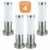Lot De 4 Bornes Defne-3 Inox E27 60W -OSRAM || EUROPALAMP Soldes Boutique 42043458 1