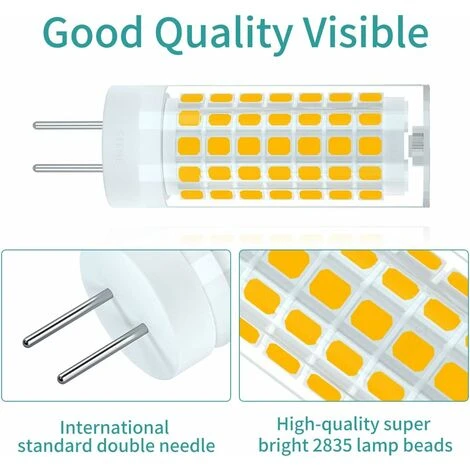 6W G6.35/GY6.35 Ampoule LED 690LM Blanc Chaud 3000K, Bi-Pin Base, Equivalent à Ampoule Halogène 75W,AC/DC 90-265V,pour Comptoirs, Plafonniers Etc (2 Paquet) Versailles 5 6W G6.35/GY6.35 Ampoule LED 690LM Blanc Chaud 3000K, Bi-Pin Base, Equivalent à Ampoule Halogène 75W,AC/DC 90-265V,pour Comptoirs, Plafonniers Etc (2 Paquet) Versailles – Image 3