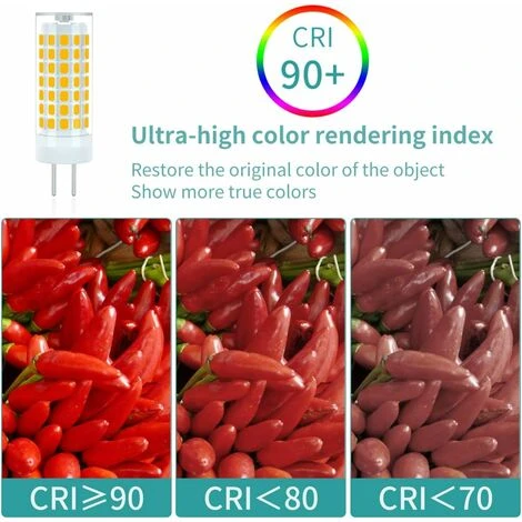 6W G6.35/GY6.35 Ampoule LED 690LM Blanc Chaud 3000K, Bi-Pin Base, Equivalent à Ampoule Halogène 75W,AC/DC 90-265V,pour Comptoirs, Plafonniers Etc (2 Paquet) Versailles 6 6W G6.35/GY6.35 Ampoule LED 690LM Blanc Chaud 3000K, Bi-Pin Base, Equivalent à Ampoule Halogène 75W,AC/DC 90-265V,pour Comptoirs, Plafonniers Etc (2 Paquet) Versailles – Image 4
