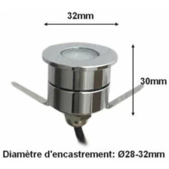 Spot LED Extérieur Encastrable 1W 12V IP65 45° - Blanc Froid 6000K - 8000K - SILAMP 11 Spot LED Extérieur Encastrable 1W 12V IP65 45° - Blanc Froid 6000K - 8000K - SILAMP -OSRAM || EUROPALAMP Soldes Boutique 42671446 5