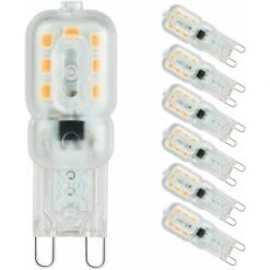 Ampoule Led G9 Lampe, Blanc Chaud 3000K, G9 LED 3W (33W Ampoules Halogène Équivalent), AC 220-240V - Angle Du Faisceau 360°, [Classe énergétique A+] Guazhuni Pack De 6