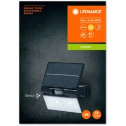 LEDVANCE ENDURA SOLAR DOUBLE Sensor - Projecteur Solaire, Projecteur à LED Avec Détecteur De Mouvement Et Détecteur De Lumière Du Jour, éclairage Extérieur Avec Protection IP44, 3000K Blanc Chaud -OSRAM || EUROPALAMP Soldes Boutique 43995872 3