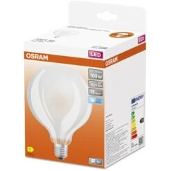 OSRAM LED Star GLOBE95, Ampoule LED à Filament Mat En Forme De Globe Avec Un Diamètre De 95mm, Culot E27, Blanc Froid (4000K), 1521 Lumen, Remplace Les Ampoules Conventionnelles De 100W, 1-pack 8 OSRAM LED Star GLOBE95, Ampoule LED à Filament Mat En Forme De Globe Avec Un Diamètre De 95mm, Culot E27, Blanc Froid (4000K), 1521 Lumen, Remplace Les Ampoules Conventionnelles De 100W, 1-pack -OSRAM || EUROPALAMP Soldes Boutique 44260353 2