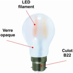Lot De 10 Ampoules LED Filament B22 10W 1400Lm 2700K - Garantie 5 Ans -OSRAM || EUROPALAMP Soldes Boutique 44928296 2