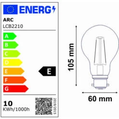 Lot De 10 Ampoules LED Filament B22 10W 1400Lm 2700K - Garantie 5 Ans -OSRAM || EUROPALAMP Soldes Boutique 44928296 3
