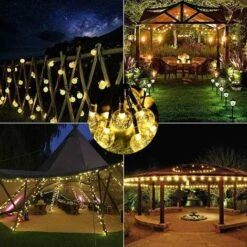 GDRHVFD Guirlande Lumineuse Solaire Extérieure,50Led Étanche Fairy Lights,8 Modes Lumières Guirlande Guinguette,Pour Intérieur / Extérieur, Jardin,Terrasse, Balcon, Mariage, Fête -OSRAM || EUROPALAMP Soldes Boutique 44929506 5