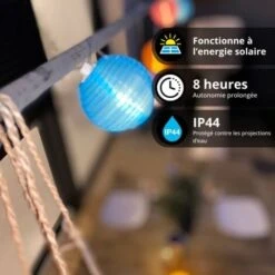 Xanlite - Guirlande LED Solaire, X8 Boules Multicolore, 5m - SOGRL8COLOR -OSRAM || EUROPALAMP Soldes Boutique 47378217 4