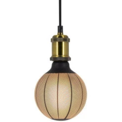 Xanlite - Ampoule Déco LED Filament, Aspect Aiguilles De Pin Noir, G125, Culot E27, 4W Cons. 1800K Blanc Chaud - RFDEB125GRAPHLI -OSRAM || EUROPALAMP Soldes Boutique 47378242 4