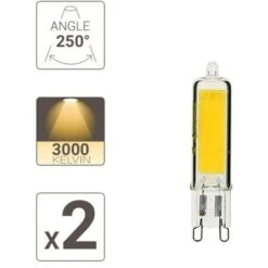Xanlite - Pack De 2 Ampoules RetroLED, Culot G9, 3,7W Cons. (400 Lumens), Lumière Blanche Chaud - PACK2ALG9400 -OSRAM || EUROPALAMP Soldes Boutique 47378355 2