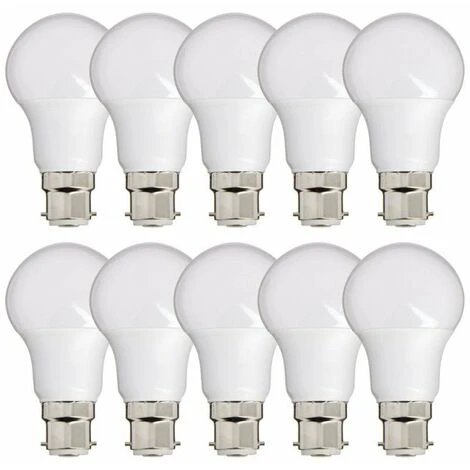 Xanlite - Lot De 10 Ampoules LED A60, Culot B22, 10W Cons. (60W Eq.), Lumière Blanc Chaud - PACK10EB806G 3 Xanlite - Lot De 10 Ampoules LED A60, Culot B22, 10W Cons. (60W Eq.), Lumière Blanc Chaud - PACK10EB806G