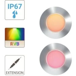 Xanlite - Rallonge De 2 Spots 12V RVB + Blanc IP67 Inox 304 - SPTE2RRGBW -OSRAM || EUROPALAMP Soldes Boutique 47378565 4