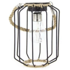 Xanlite - Lanterne Solaire IP44 Blanc Chaud Métal Et Corde 6h D'autonomie - SORETRO4