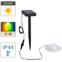 Xanlite - Balise Strip Led Solaire, 3m Multicolore - SPLSBK3SOLARRVB -OSRAM || EUROPALAMP Soldes Boutique 47378579 3