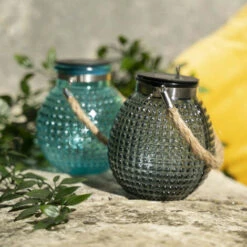 Xanlite - Lanterne Solaire Boule IP44 - Finition Verre Teinté - Bleu Ou Gris - SOLABVT -OSRAM || EUROPALAMP Soldes Boutique 47378598 3