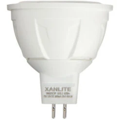 Xanlite - Ampoule LED Spot, Culot GU5.3, 7W Cons. (50W éq.), Angle Focalisé, Lumière Blanche Chaude - VM50S