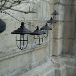 Xanlite - Guirlande Solaire Industrielle 5m IP44 - 10 Boules - Métal - Noir - GRL5INDUS -OSRAM || EUROPALAMP Soldes Boutique 47378843 5