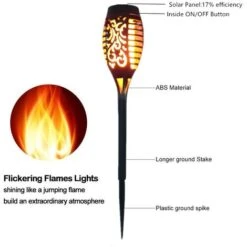 Lampe Solaire 12 LED 54cm Décor De Jardin Extérieur à Lumière Vacillante -OSRAM || EUROPALAMP Soldes Boutique 47402972 3