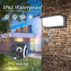 Applique Murale Exterieure, MICUTU 18W LED Applique Exterieure IP65 Etanche, Decoration Exterieur Applique Pour Cour, Jardin, Terrasse, Proche, Mur, Pathway, Patio, Villa, Couloir(Blanc Froid) -OSRAM || EUROPALAMP Soldes Boutique 48446159 4
