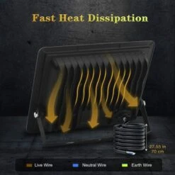 Lot De 2 Projecteurs LED Blanc Froid 30W Extérieur, Projecteur à LED étanche IP66 Pour Jardin Projecteur Extérieur LED -OSRAM || EUROPALAMP Soldes Boutique 49860924 4