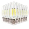 Lot De 10 Ampoules LED E14 Flamme Filament 4w Eq 40W Blanc Chaud 2700K -OSRAM || EUROPALAMP Soldes Boutique 4987502 1