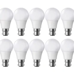 Lot De 10 Ampoules LED B22 9W Eq 60W 806m Blanc Chaud