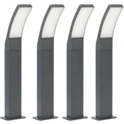 Lot De 4 Bornes LED 12,5W Curve 1000Lm Eq 70W 60cm