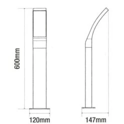 Lot De 4 Bornes LED 12,5W Curve 1000Lm Eq 70W 60cm -OSRAM || EUROPALAMP Soldes Boutique 50367089 4