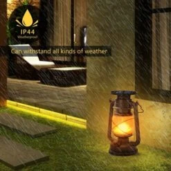 Lanternes Solaires Extérieur Lanterne Tempête LED De Lanterne Avec Effet De Flammes Lampe-tempête Décorative à LED Design Rétro étanche Pour Jardin,Chemins,Paysage (1pack) -OSRAM || EUROPALAMP Soldes Boutique 52506660 3