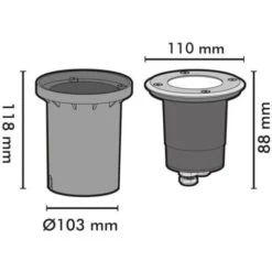 Spot Encastrable De Sol IP67 12V Basse Tension CANYON MR16 GU5.3 (Abords De Piscine) -OSRAM || EUROPALAMP Soldes Boutique 53909845 4