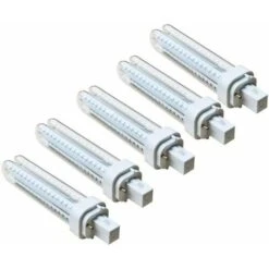 Pack 5 Ampoules Aigostar 183653 PLC LED 2U 15W Ampoule LED Maiz G24 6400K [Classe D'efficacité énergétique A+] [Classe D'efficacité énergétique A+] [Classe D'efficacité énergétique A+].