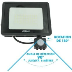 Lot De 2 Projecteurs LED 20W Noir Détecteur De Mouvement IP44 Température De Couleur: Blanc Froid 6000K -OSRAM || EUROPALAMP Soldes Boutique 55067547 4