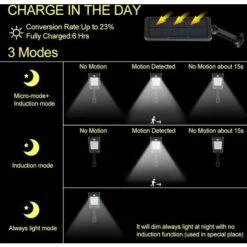 LED Solaire Projecteur,Extérieur Solaire De Jardin Spot Lampe Solaire 48 LED Lumière De Nuit Sans Fil Pour Noël, Jardin, Escalier Exterieur, Cour, Clôture, Patio -OSRAM || EUROPALAMP Soldes Boutique 55600385 2