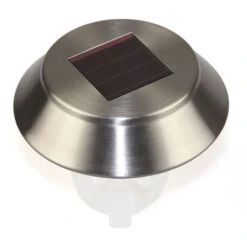 Lot De 4 Lampes Solaires De Jardin D'extérieur En Acier Inoxydable Blanc LED Pour Allée, Décoration De Jardin, éclairage Paysager Pour Terrasse, Pelouse, Cour -OSRAM || EUROPALAMP Soldes Boutique 55763666 3