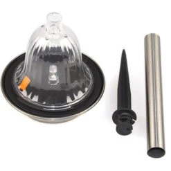 Lot De 4 Lampes Solaires De Jardin D'extérieur En Acier Inoxydable Blanc LED Pour Allée, Décoration De Jardin, éclairage Paysager Pour Terrasse, Pelouse, Cour -OSRAM || EUROPALAMP Soldes Boutique 55763666 4