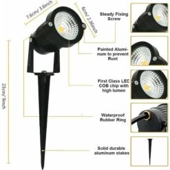 Lot De 8 Spot LED Lumière De Paysage 3W 12V 24V LED Lumière De Jardin Basse Tension IP65 étanche éclairage De Projecteur De Paysage Extérieur Spots Jardin Orientables Luminaires Extérieur Jardin Terra -OSRAM || EUROPALAMP Soldes Boutique 55841343 3