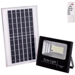 Solaire LED Floodlight 65W 6500K Panneau: 6V/8W Battery: 3.2V/5000MaH Remote Control [HO-SolaireFL-65W-01]