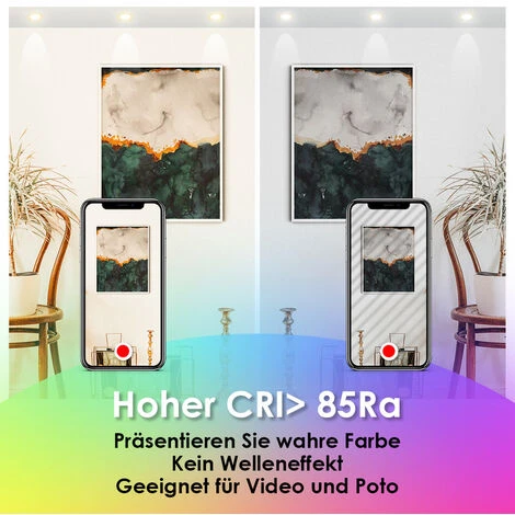 Randaco 6X 5W RGB LED Spot Encastrable Orientable Spots Encastrables Au Plafond 7 Randaco 6X 5W RGB LED Spot Encastrable Orientable Spots Encastrables Au Plafond – Image 5