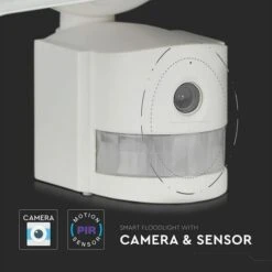 V-TAC Projecteur LED 18W Avec Capteur PIR Et Caméra WiFi Couleur Blanche 6000K -OSRAM || EUROPALAMP Soldes Boutique 56848416 2