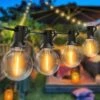 Guirlande Lumineuse D'extérieur, 15M LED Colorées, étanche, Peut être Connectée à Des Guirlandes Décoratives, Convient Pour Le Jardin, La Fête, Le Gala, La Terrasse, Noël, Blanc Chaud