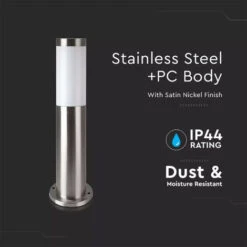Borne Extérieure Inox Finition Satin Nickel Hauteur 45cm -OSRAM || EUROPALAMP Soldes Boutique 58392868 3