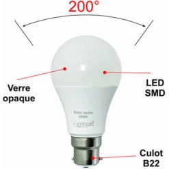 Lot De 10 Ampoules LED 11,1W (équiv. 75W) B22 1055lm 4000K - Garantie 5 Ans -OSRAM || EUROPALAMP Soldes Boutique 58397233 2